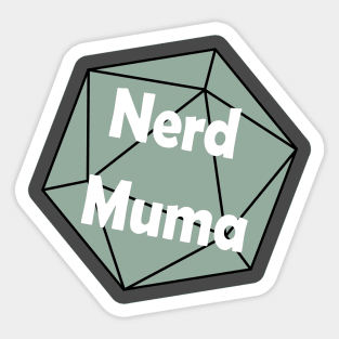 Nerd Muma Dice (orange) Sticker